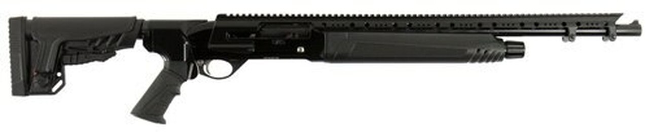 Hatfield SAS Semi-Auto12 Ga, 20" Barrel, 3", 5-Position Adjustable Synthetic Black Stock, 4rd