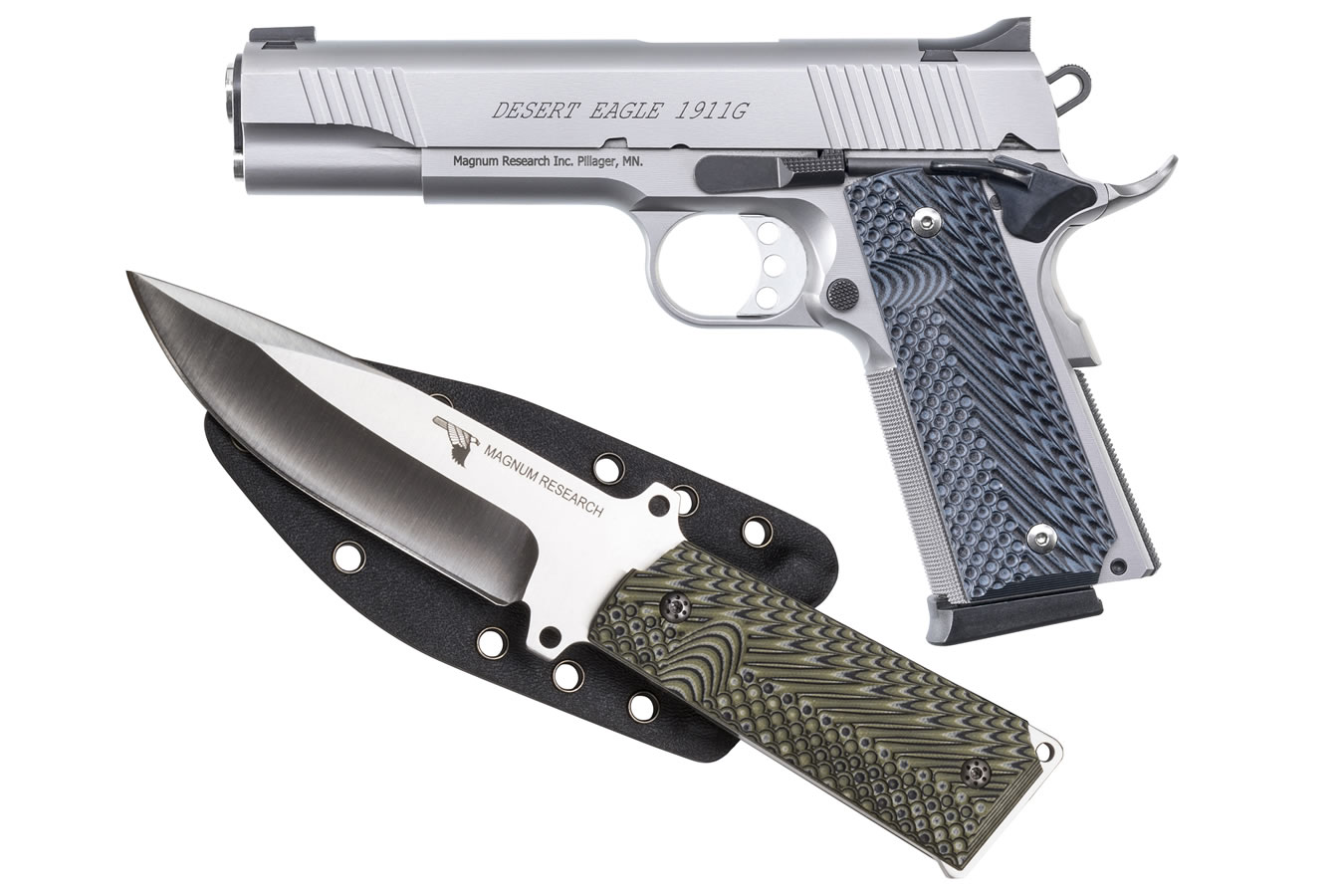 Desert Eagle 1911 G. 45 ACP Full-Size Stainless Pistol with Knife/Sheath Package - 1911 Pistols | The Gun Shop