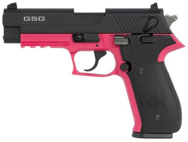 GSG FireFly, .22 LR, 4.9" Barrel, 10rd, SA/DA, Black Slide, Pink