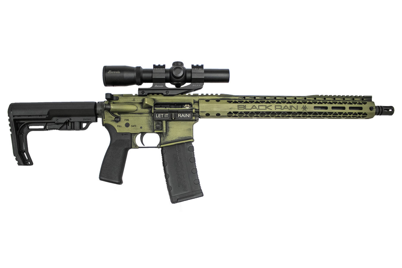 Spec15 Series AR15 5.56mm Semi-Automatic Rifle with Bazooka Green Cerakote Finis - Firearms | The Gun Shop