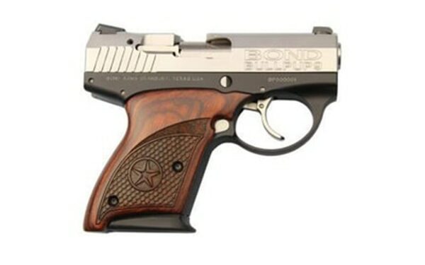Bond Arms BullPup9 9mm 3.35" Barrel Rosewood Grip, SS Slide, 7rd Mag
