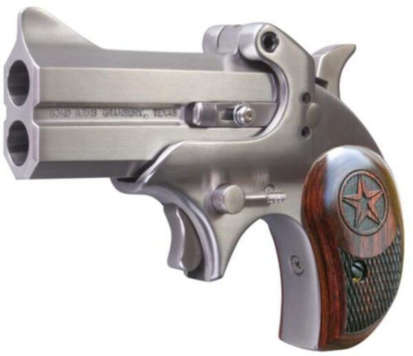 Bond Arms Cowboy Defender 357 RemMag 3" 2rd Lam Rosewood Grip SS