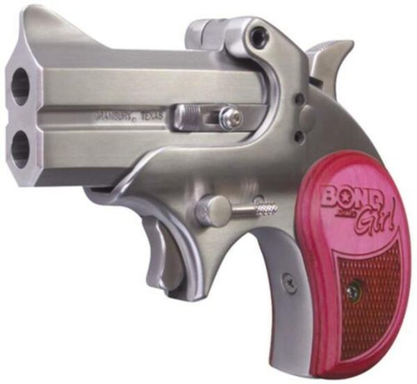 Bond Arms Girl Mini .357/.38 SPL 2.5" Barrel Stainless Steel Polished Satin Finish Pink Grips