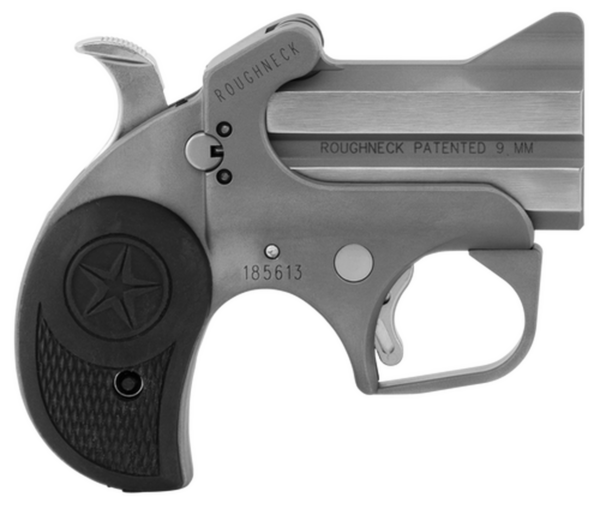 Bond Arms Roughneck 9mm, 2.5" Barrel, Bead Blasted Stainless Steel, 2rd