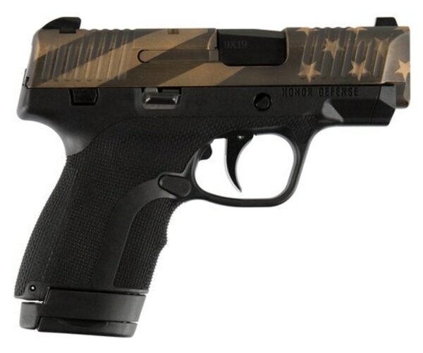 Honor Defense Honor Guard Sub-Compact, 9mm, 3.2", 7rd/8rd, American Flag Earth Tone