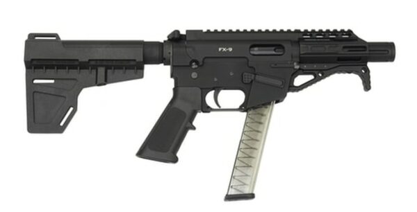 Freedom Ordnance FX9 9mm, 4.5" Barrel, Aluminum Frame, Black, Plastic Grip, Manual Safety, Uses Glock Style Magazines, 31Rd, 1 Magazine