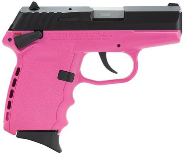 SCCY CPX-1 Gen 2 DAO 9mm 3.1" Barrel, Pink Poly Grip/Frame Black Slide, 10rd
