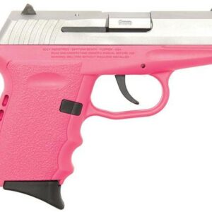 SCCY CPX-2 Gen 2 DAO 9mm 3.1" Barrel, Pink Poly Grip/Frame SS Slide No Safety, 10rd