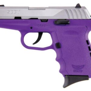SCCY CPX-2, O Manual Safety 9mm 3.1" Barrel SS Slide Finish Purple Frame 10rd Mag