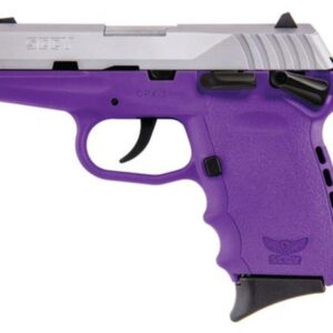 SCCY CPX-1 9mm 3" Barrel Natural Satin SS Slide/Purple Frame 10rd Mag