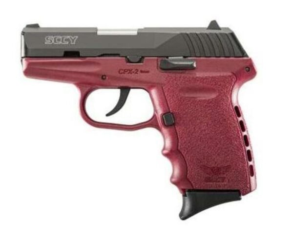 SCCY CPX-2 Double Action Only 9mm 3" Barrel Crimson Red Polymer Frame No Manual Safety 10rd Mag