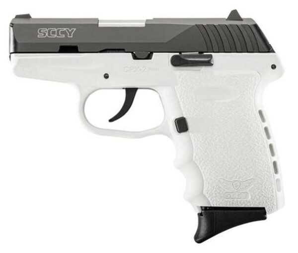 SCCY CPX-2, 9mm, 3.1", 10rd, White Polymer Frame, Black Nitride Slide