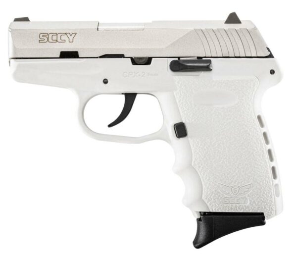 SCCY CPX2 9mm, 3.1" Barrel White Polymer Frame S Slide 10rd Mag