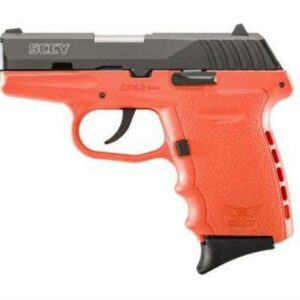 SCCY CPX-2 No Manual Safety 9mm 3" Barrel Carbon Black Slide Orange Frame 10rd Mag