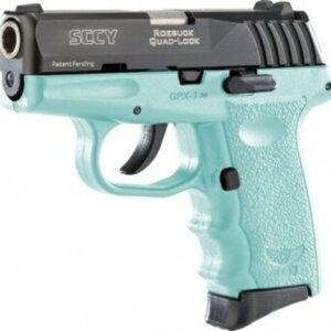 SCCY CPX3-CB 380 ACP, Black/Blue, No Safety, 10rd Blk/SCCY Blue w/o Safety