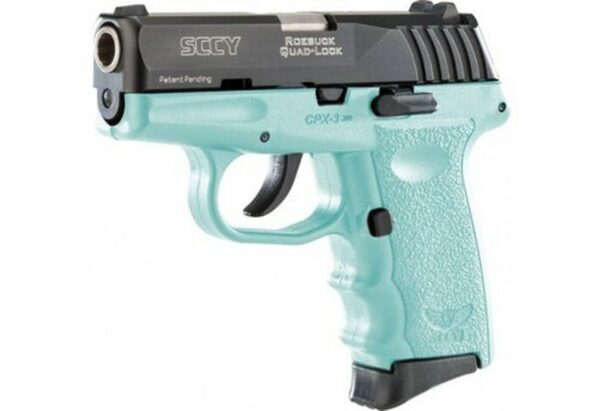 SCCY CPX3-CB 380 ACP, Black/Blue, No Safety, 10rd Blk/SCCY Blue w/o Safety