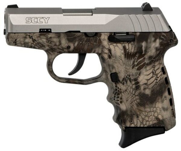 SCCY CPX-2 Carbon 9mm, 3.1" Barrel, Kryptek Highlander Grip, Stainless Steel Slide, 10rd