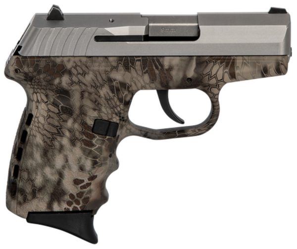 SCCY CPX-2 Carbon 9mm, 3.1" Barrel, Kryptek Highlander Grip, Stainless Steel Slide, 10rd