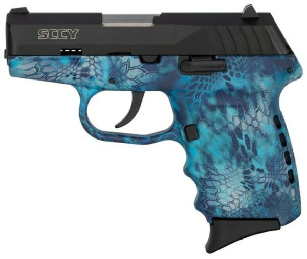 SCCY CPX-2 Carbon 9mm, 3.1" Barrel, Kryptek Pontus Grip, Black Stainless Steel Slide, 10rd