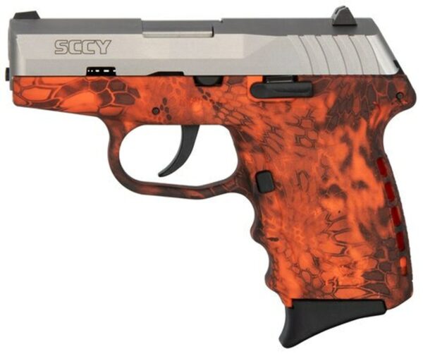 SCCY CPX-2 Carbon 9mm, 3.1" Barrel, Kryptek Inferno Grip, Stainless Steel Slide, 10rd