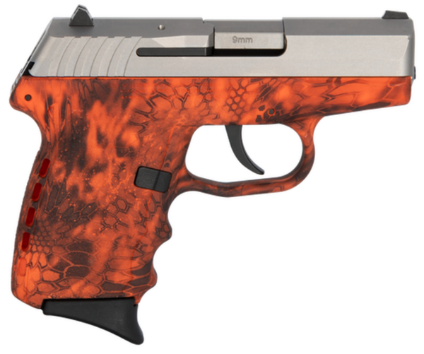 SCCY CPX-2 Carbon 9mm, 3.1" Barrel, Kryptek Inferno Grip, Stainless Steel Slide, 10rd