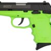 SCCY CPX-1 Carbon 9mm, 3.1" Barrel, Lime Grip, Black Stainless Steel Slide, 10rd