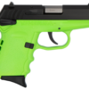 SCCY CPX-1 Carbon 9mm, 3.1" Barrel, Lime Grip, Black Stainless Steel Slide, 10rd
