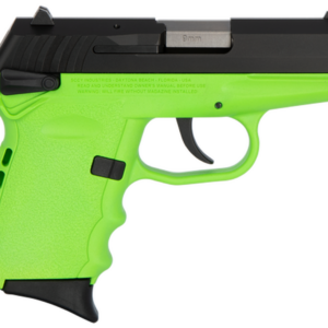 SCCY CPX-1 Carbon 9mm, 3.1" Barrel, Lime Grip, Black Stainless Steel Slide, 10rd