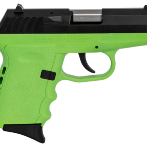 SCCY CPX-2 Carbon 9mm, 3.1" Barrel, Lime Grip, Black Stainless Steel Slide, 10rd
