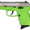 SCCY CPX-2 Carbon 9mm, 3.1" Barrel, Lime Grip, Stainless Steel Slide, 10rd