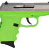 SCCY CPX-2 Carbon 9mm, 3.1" Barrel, Lime Grip, Stainless Steel Slide, 10rd