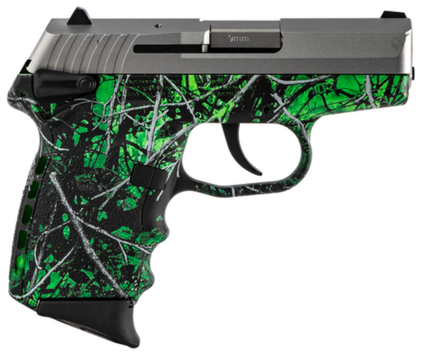 SCCY CPX-1 Carbon 9mm, 3.1" Barrel, Moon Shine Toxic Camo Grip, Stainless Steel Slide, 10rd
