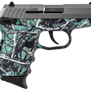 SCCY CPX-1 Carbon 9mm, 3.1" Barrel, Muddy Girl Serenity Grip, Stainless Steel Slide, 10rd