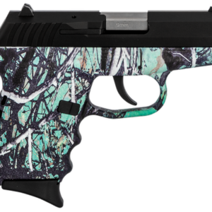 SCCY CPX-2 Carbon 9mm, 3.1" Barrel, Muddy Girl Serenity Grip, Black Stainless Steel Slide, 10rd
