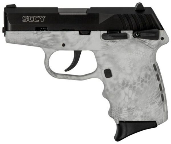 SCCY CPX-1 Carbon 9mm, 3.1" Barrel, Kryptek Yeti Grip, Black Stainless Steel Slide, 10rd