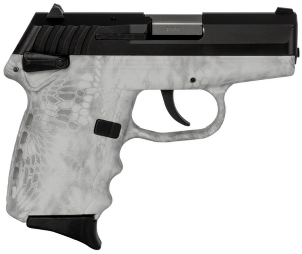 SCCY CPX-1 Carbon 9mm, 3.1" Barrel, Kryptek Yeti Grip, Black Stainless Steel Slide, 10rd