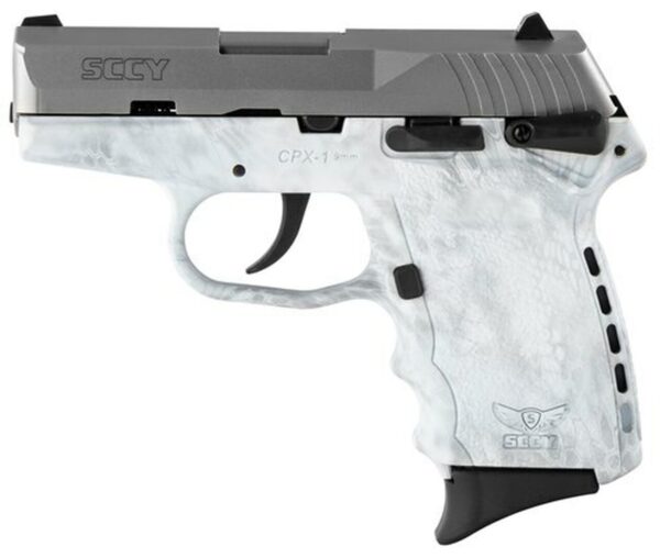 SCCY CPX-1 Carbon 9mm, 3.1" Barrel, Kryptek Yeti Grip, Stainless Steel Slide, 10rd