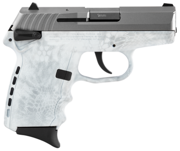 SCCY CPX-1 Carbon 9mm, 3.1" Barrel, Kryptek Yeti Grip, Stainless Steel Slide, 10rd