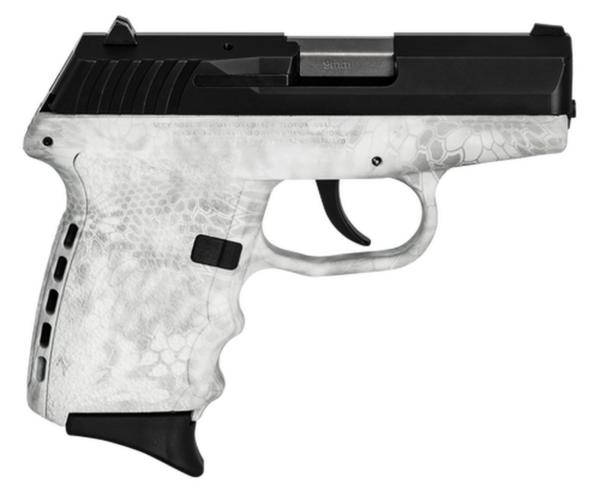 SCCY CPX-2 Carbon 9mm, 3.1" Barrel, Kryptek Yeti Grip, Black Stainless Steel Slide, 10rd