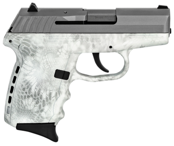 SCCY CPX-2 Carbon 9mm, 3.1" Barrel, Kryptek Yeti Grip, Stainless Steel Slide, 10rd