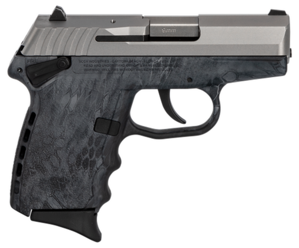 SCCY CPX-1 Carbon 9mm, 3.1" Barrel, Kryptek Typhon Polymer Grip, Stainless Steel Slide, 10rd