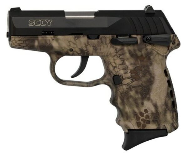 SCCY CPX-1 Carbon 9mm, 3.1" Barrel, Kryptek Highlander Grip, Black Stainless Steel Slide, 10rd