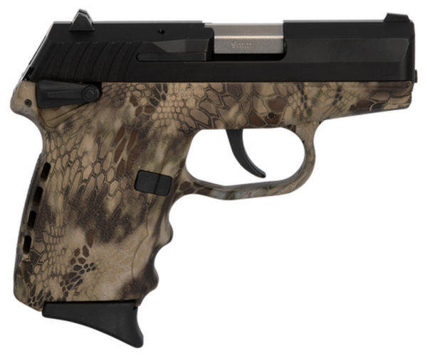 SCCY CPX-1 Carbon 9mm, 3.1" Barrel, Kryptek Highlander Grip, Black Stainless Steel Slide, 10rd