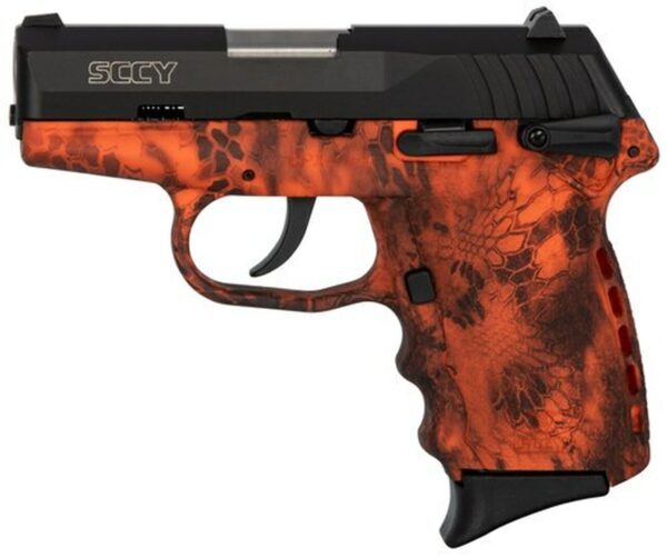 SCCY CPX-1 Carbon 9mm, 3.1" Barrel, Kryptek Inferno Grip, Black Stainless Steel Slide, 10rd