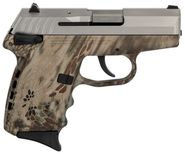 SCCY CPX-1 Carbon 9mm, 3.1" Barrel, Kryptek Highlander Grip, Stainless Steel Slide, 10rd