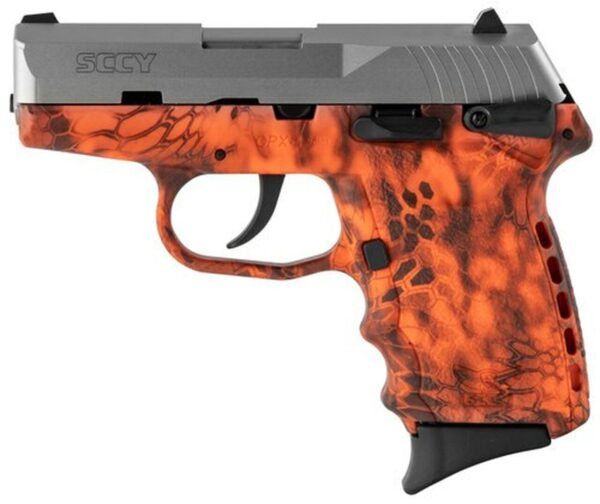 SCCY CPX-1 Carbon 9mm, 3.1" Barrel, Kryptek Inferno Grip, Stainless Steel Slide, 10rd