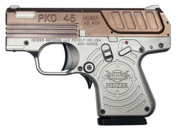 Heizer PKO 45 ACP, 2.75", 5rd, Stainless Steel Frame, Copper Finish Slide