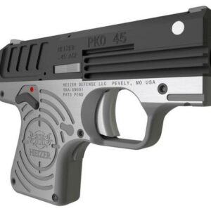 Heizer PKO 45 ACP, 2.75", 5rd, Stainless Steel Frame, Black Slide