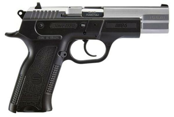 SAR USA B6, 9mm, 4.5" Barrel, 17rd, Stainless Steel Slide, Black Polymer Frame