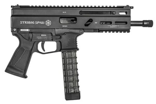 Grand Power Stribog SP9A1 Gen2 9mm, 8" Barrel, Hardcoat Anodized, M-Lok Rail, 3x30rd Mags
